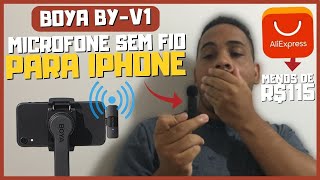 BOYA BY-V1 ALIEXPRESS - MELHOR MICROFONE DE LAPELA SEM FIO BARATO PARA IPHONE !