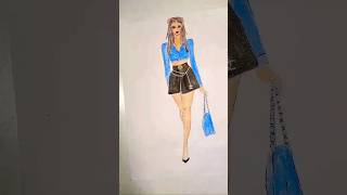 CHANEL 90s fashion illustration ✨#fashion #chanel #fashionillustration #art # style #sketch