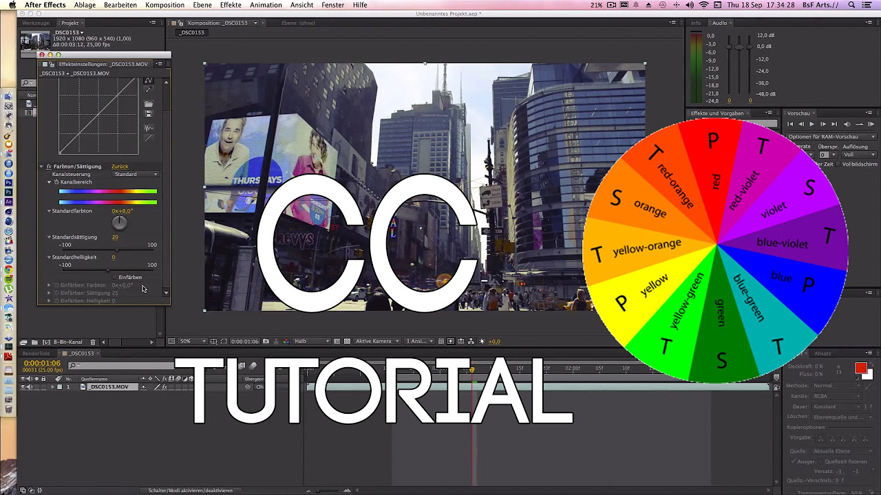 New Update Color correction / color grading - After effects (German) HD