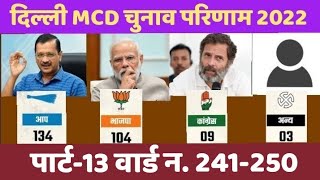 Delhi MCD Chunao natiza 2022 Part - 13 Ward no. 241-250 #election