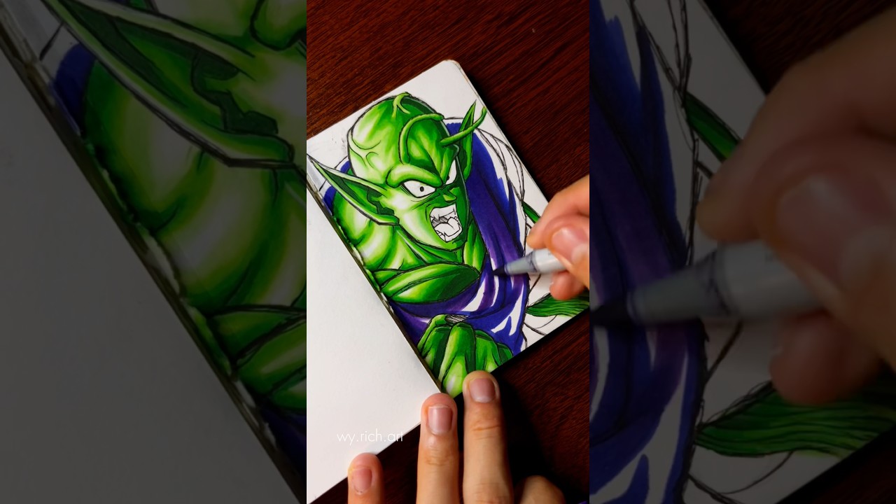 [ASMR] Drawing Piccolo 🥒 - Dragon Ball Z | WyRich 
