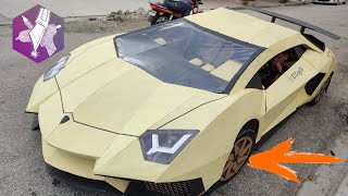 : construimos un Lamborghini de cart'on ( Lamborghini aventador SV) Lamborghini en San Juan
