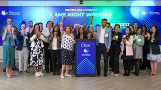 United for Literacy Rings the Bell at Cboe Canada