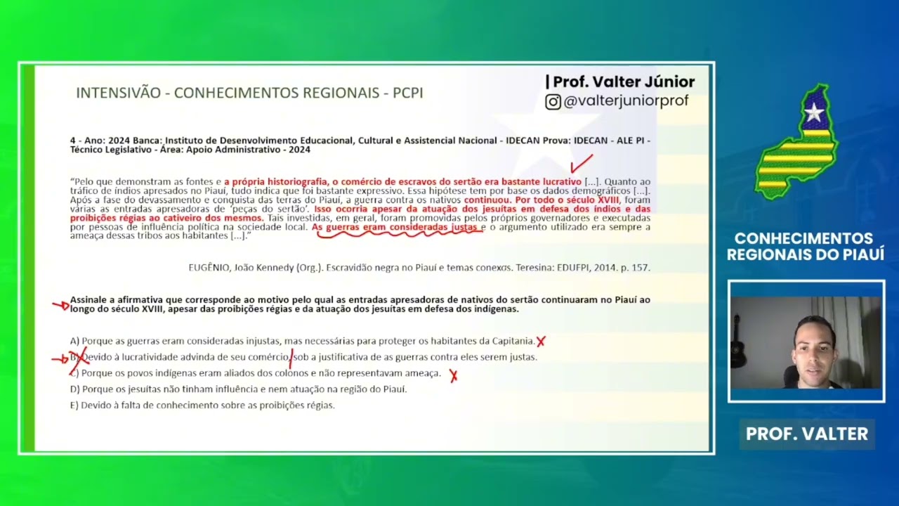 INTENSIVO FINAL - CONHECIMENTOS REGIONAIS DO PIAUÍ - PCPI