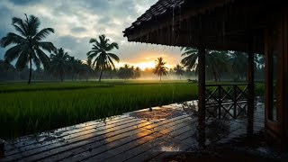 End Insomnia Forever 💤 Heavy Rain Sound for Sleeping in a Dark Quiet Room 🌧️🌙