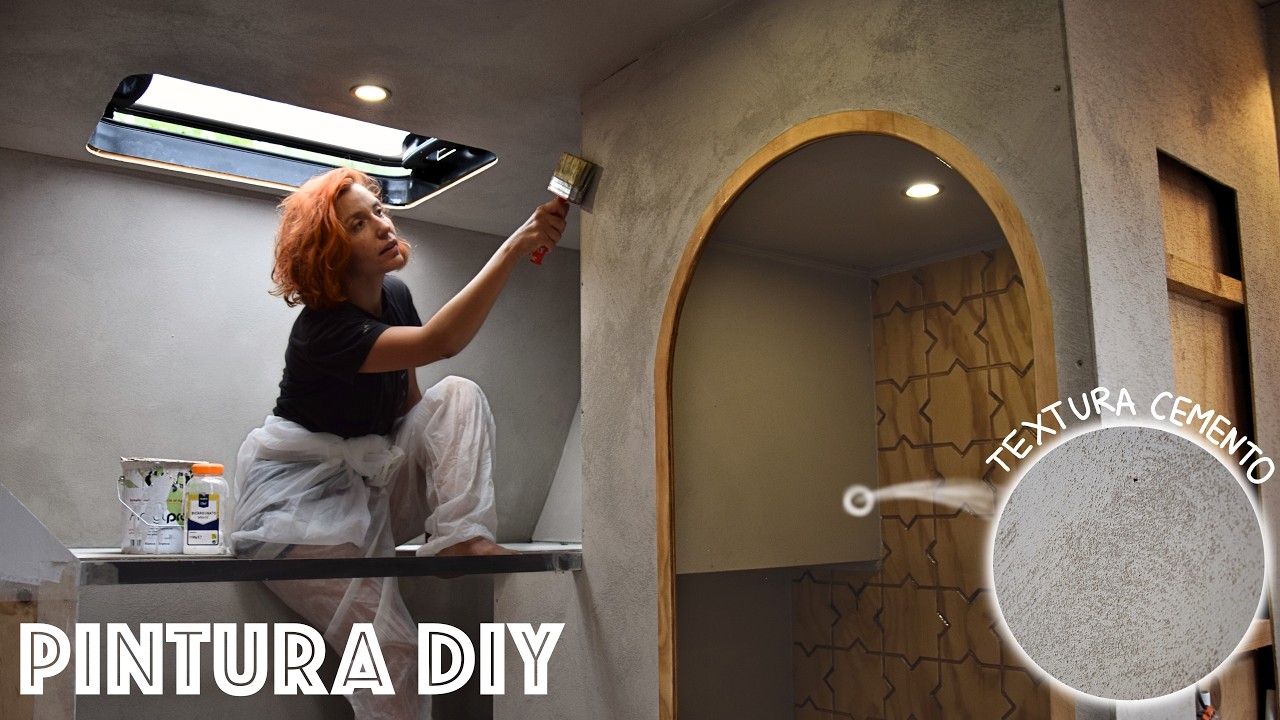 Pintura EFECTO CEMENTO en Furgoneta CAMPER 🚚TRUCO Limewash BARATO ✅