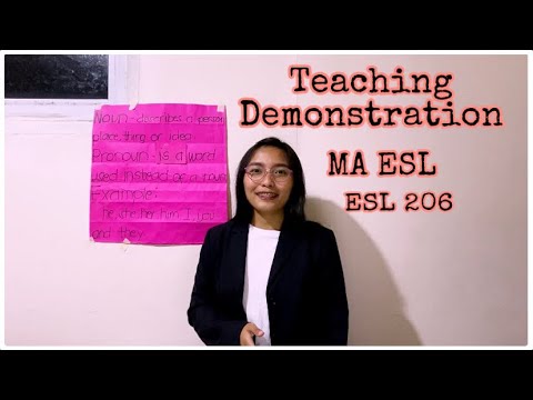 Teaching Demonstration | ESL 206 - Principles, Trends and Techniques in Teaching ESL
