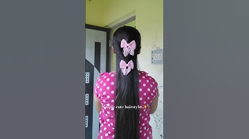 Simple & Cute bow clip hairstyle #shorts #short #shortsfeed #youtubeshorts #ytshorts #trending #1k