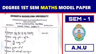 Degree 1st SEM Maths Model Paper 2021 | Degree Mathematics Model Paper