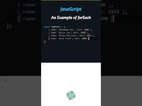 An Example of forEach Method and Array of Objects in JavaScript