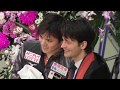 Shoma Uno and  Stéphane Lambiel in kiss and cry  SP Rostelecom Cup 2019 Moscow