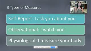 3 Types of Measures: Self Report, Observational, Physiological- Psychology Research Methods