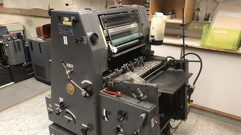 operate Heidelberg  gto 46 machine one colour printing