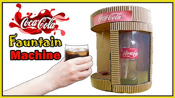 How to Make Coca Cola Fountain Machine From Cardboard - Diy Cocacola Vending Machine At Home