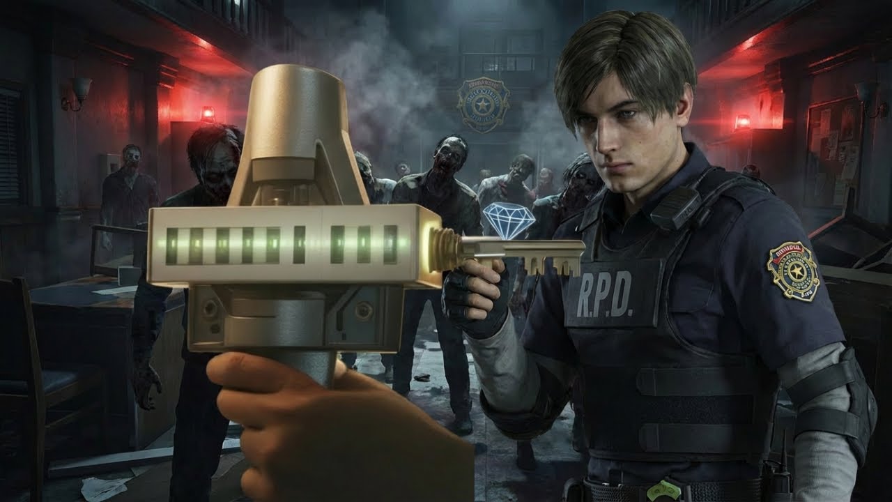 resident evil 2 #5 nos persigue Mister x en la comisaria