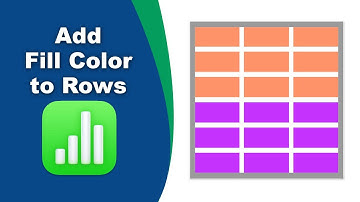 How to add fill color to rows in Apple Numbers (Spreadsheet) on Mac