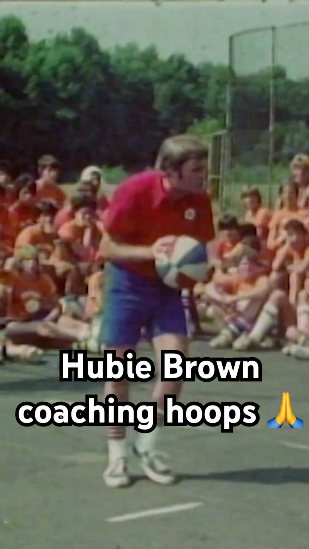 Hubie teaches campers the importance of learning the no-look, behind-the-back pass!