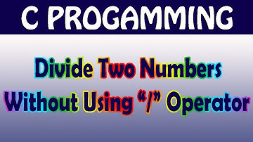 C Program to divide number without using division operator || C Interview Program
