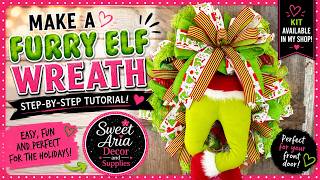 Making a Furry Elf Wreath from a Kit by Sweet Aria Decor