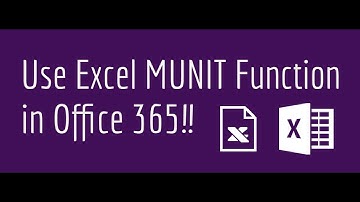 How to Use Excel MUNIT Function in Office 365? GeekExcel