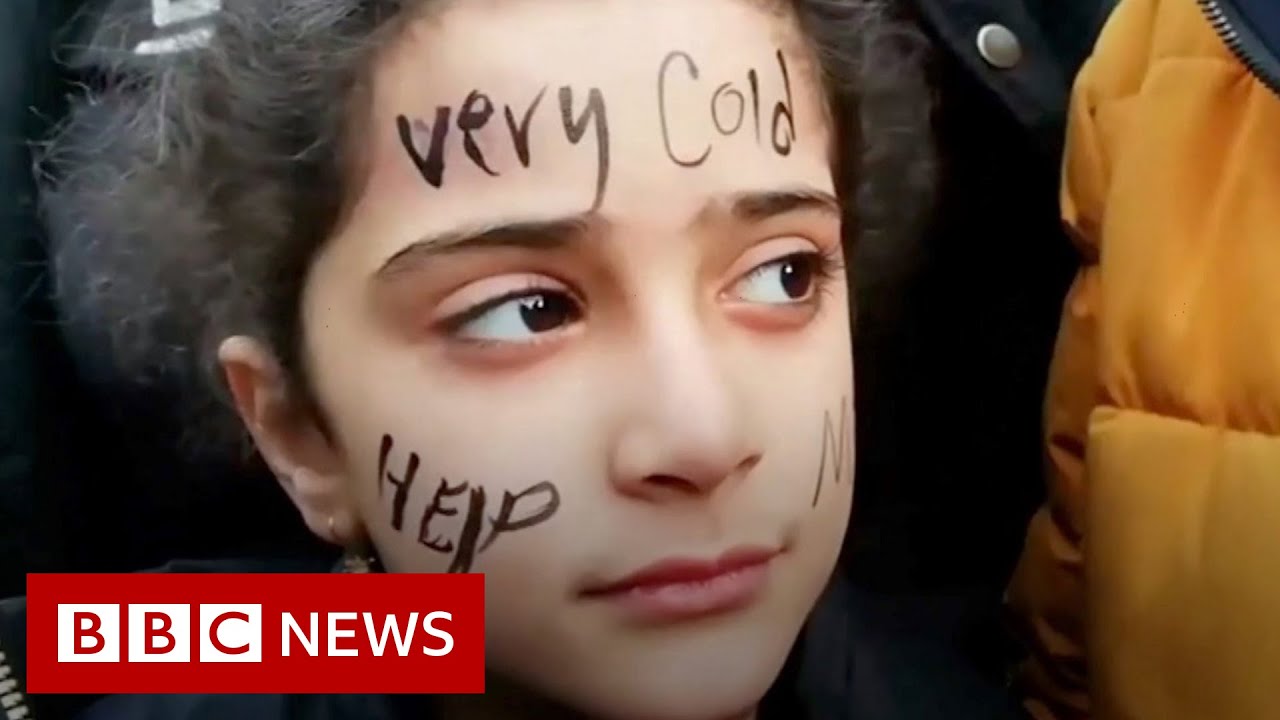 Heat camera shows migrants stranded between Poland and Belarus - BBC News