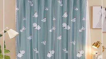 Rèm Cửa Dán Tường 2 Lớp Không Cần Khoan Họa Tiết Tươi Mát Che Nắng Cửa Sổ Và Decor Phòng Ngủ Giá Rẻ
