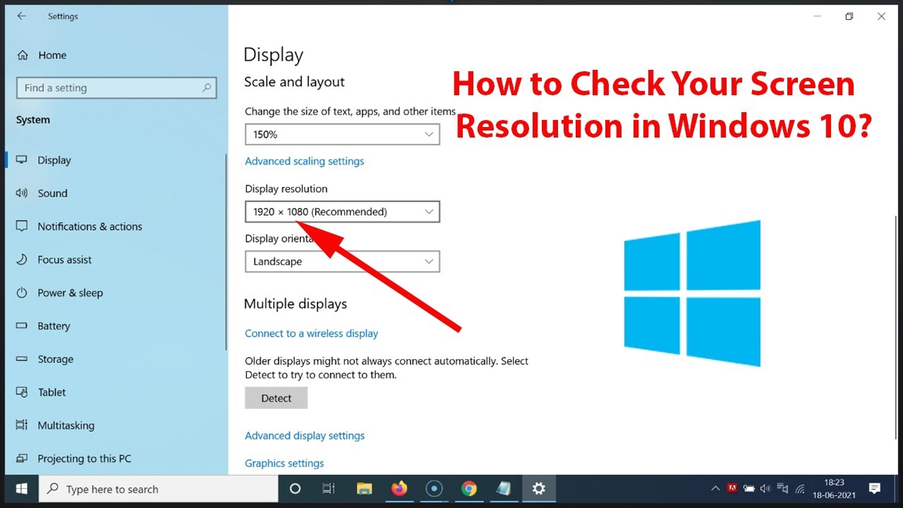 How To Check Your Screen Resolution In Windows Youtube