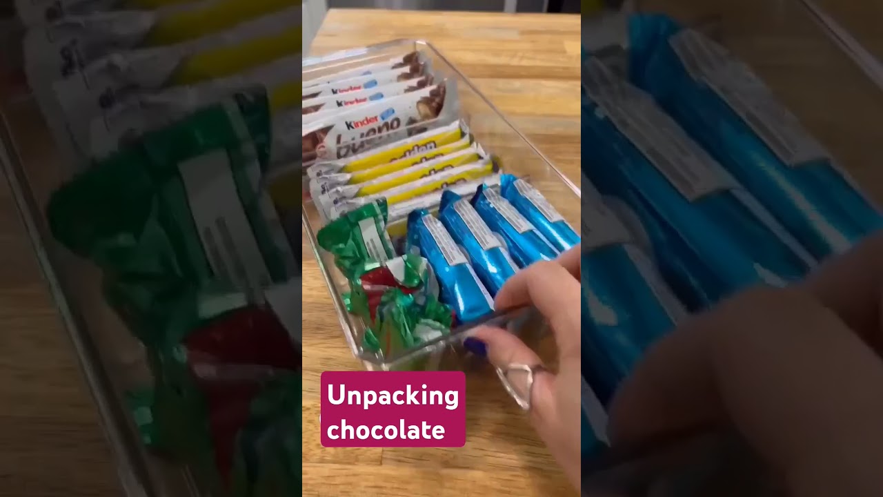 unpacking chocolate 🍫 