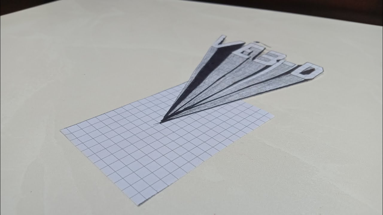 Vẽ 3d tên YouTube của mình, mọi người cho ý kiến dum ạ, Cách vẽ tranh 3d, Drawing 3D 