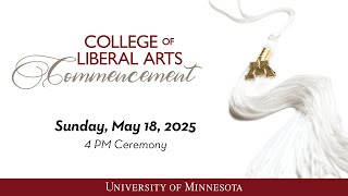 Spring 2025 - UMNCLA Commencement 4pm Ceremony