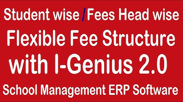 How to Configure Flexible Fee Structure in i-Genius 2.0 Schools Management ERP Software in Hindi