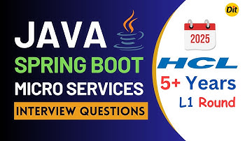 HCL Technologies | Java, Spring Boot & MicroServices Interview Questions | Level 1 | 5+ Yrs