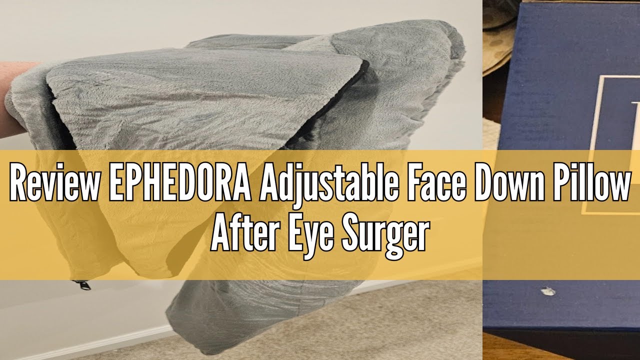 Review EPHEDORA Adjustable Face Down Pillow After Eye Surgery - Home Massage Pillow Face Down for Be