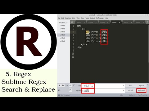 5. Sublime 3 REGEX Search, Replace, Groups Examples