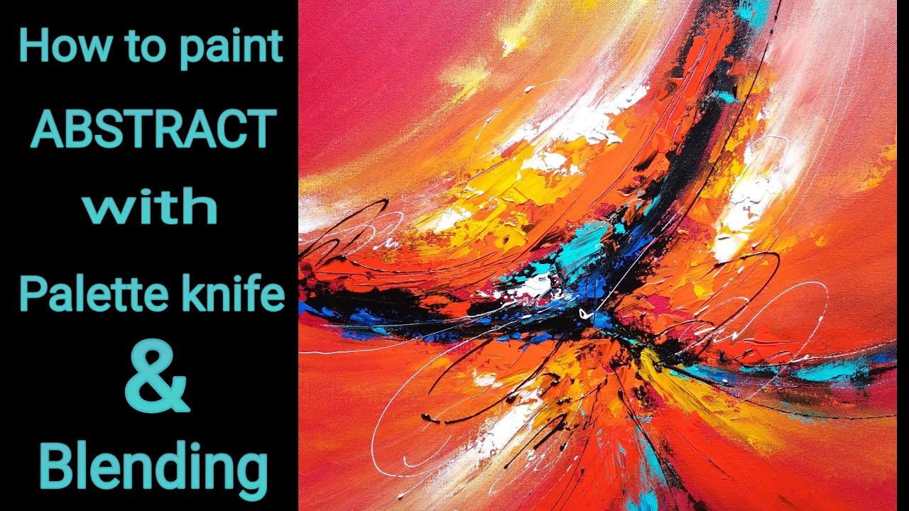 Abstract Painting / How to paint acrylic abstract painting / Demo YouTube