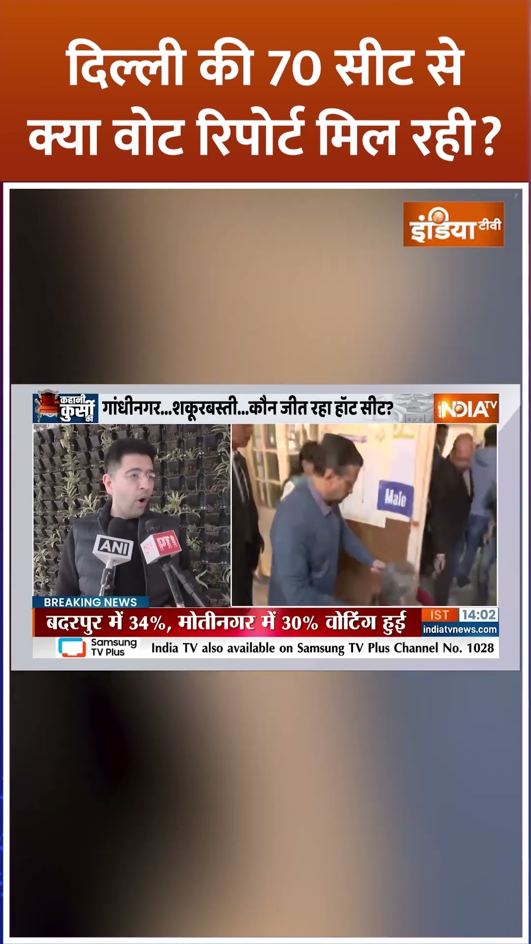 Delhi की 70 सीट से क्या वोट रिपोर्ट आई? #delhielection2025 #delhiassemblyelections #bjpvsaap