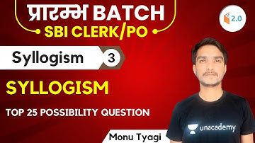 प्रारम्भ BATCH | Reasoning by Monu Tyagi | Syllogism | Top 25 Questions | Day-3