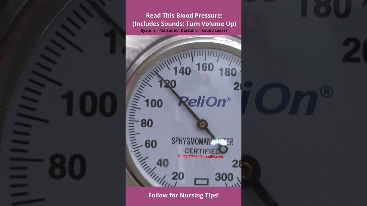 Nurse Blood Pressure Reading Challenge: What is this Patient's Blood Pressure #shorts
