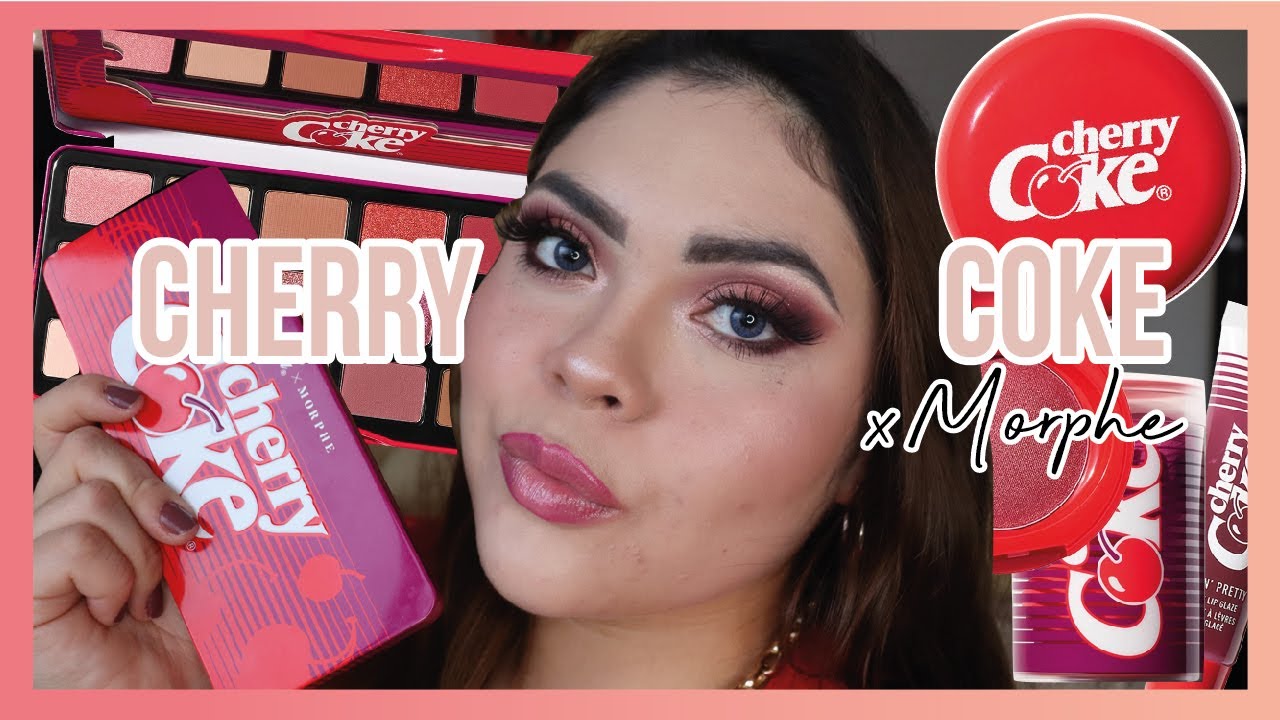 LOOK CON LA NUEVA CHERRY COKE PALETTE | MORPHE X COCA COLA | LOOK + SWATCHES | GRESSBARBIE