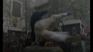 Gymkata (1985) - BEST SCENE - Town Fight on Pommel Horse