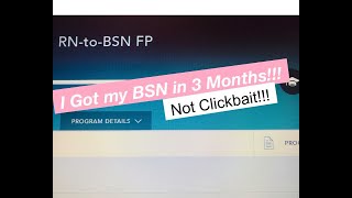 How to Finish the RN to BSN Program in 3 Months!!! Not clickbait