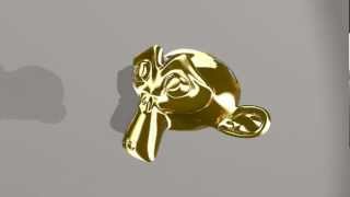 Shining gold simulation-blender gold moneky