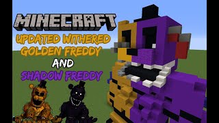 Minecraft Tutorial RE-DO: Withered Golden Freddy & Shadow Freddy Statue (Five Night at Freddy's 2)