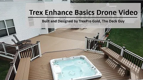 Trex Enhance Basics Deck with Trex Transcend Railing Drone Video
