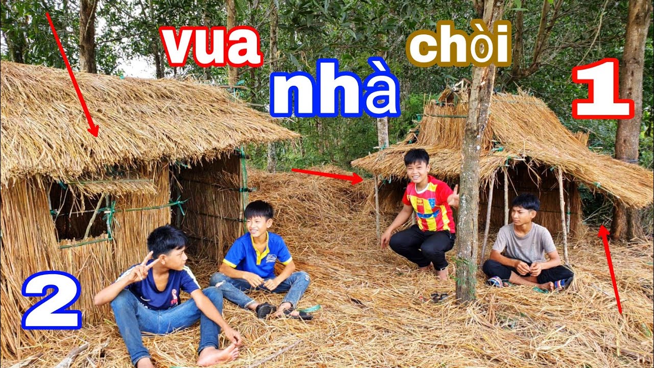 Cuộc Thi Xây Dựng BIỆT THỰ NGHĨ DƯỠNG Bằng RƠM LÚA Cho Team Sang Vlog