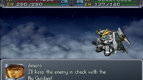 Super Robot Wars Alpha Gaiden - Nu Gundam HWS Attacks