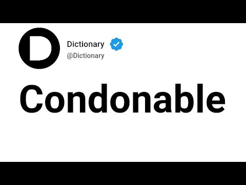 Condonable Meaning In English - YouTube
