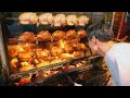 Korean Grilled Chicken and Crust Rice, Oak Tree Charcoal Roast Chicken - Korean Street Food [ASMR]