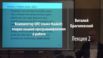 Лекция 2 | Компилятор GHC языка Haskell | Виталий Брагилевский | Лекториум