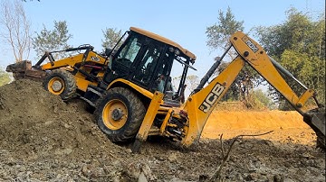 Floating JCB Machine  | Loading Soil In Tripper Dump 2025 @droneplanet2040